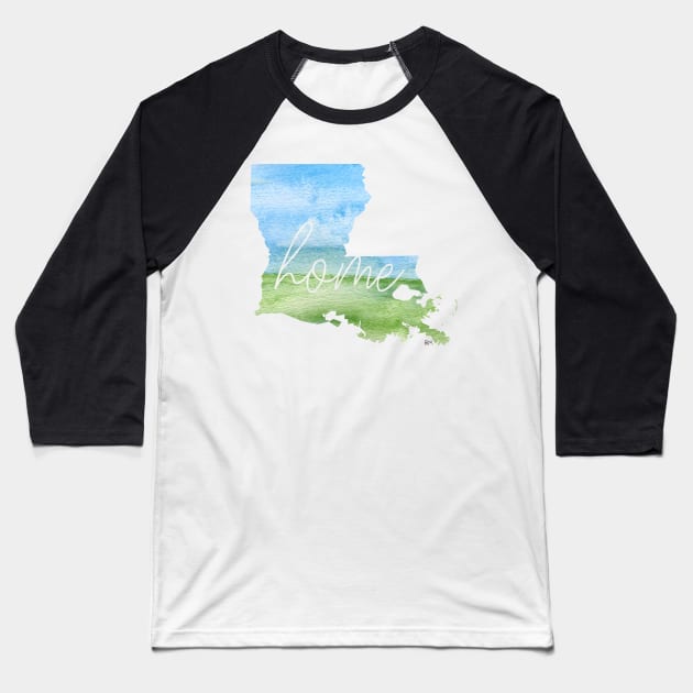 Louisiana Home State Baseball T-Shirt by RuthMCreative